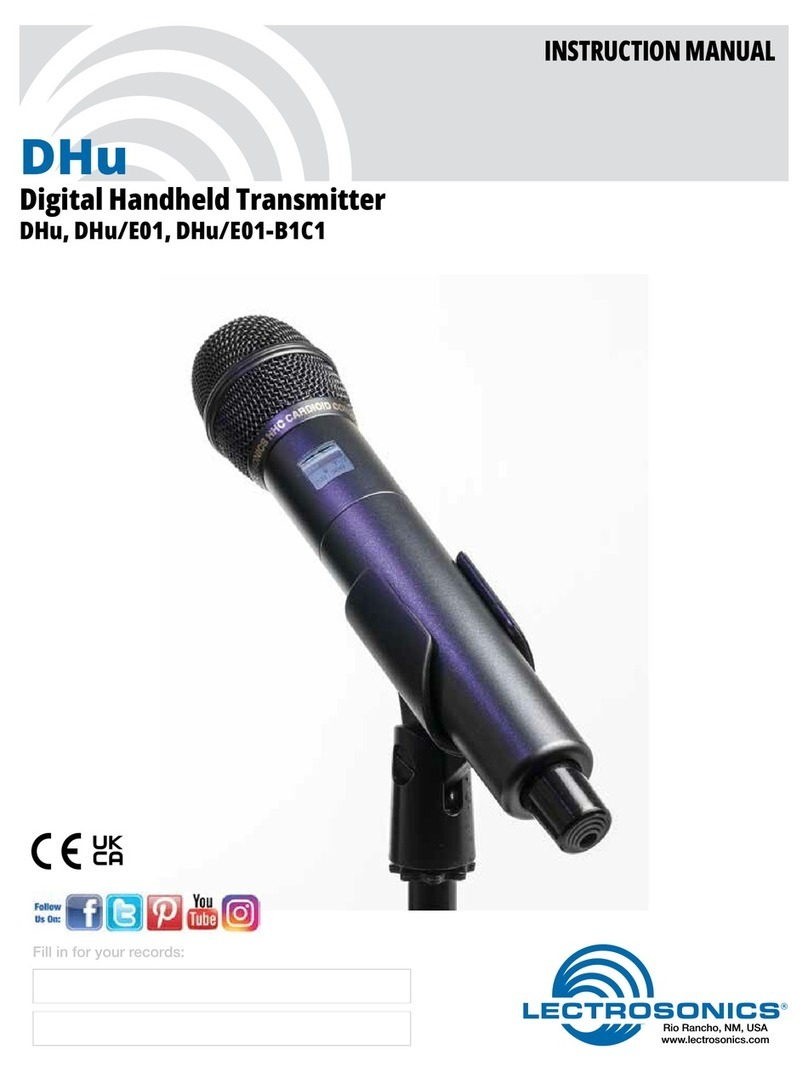 Lectrosonics DHu instruction manual Lectrosonics DHu instruction manual