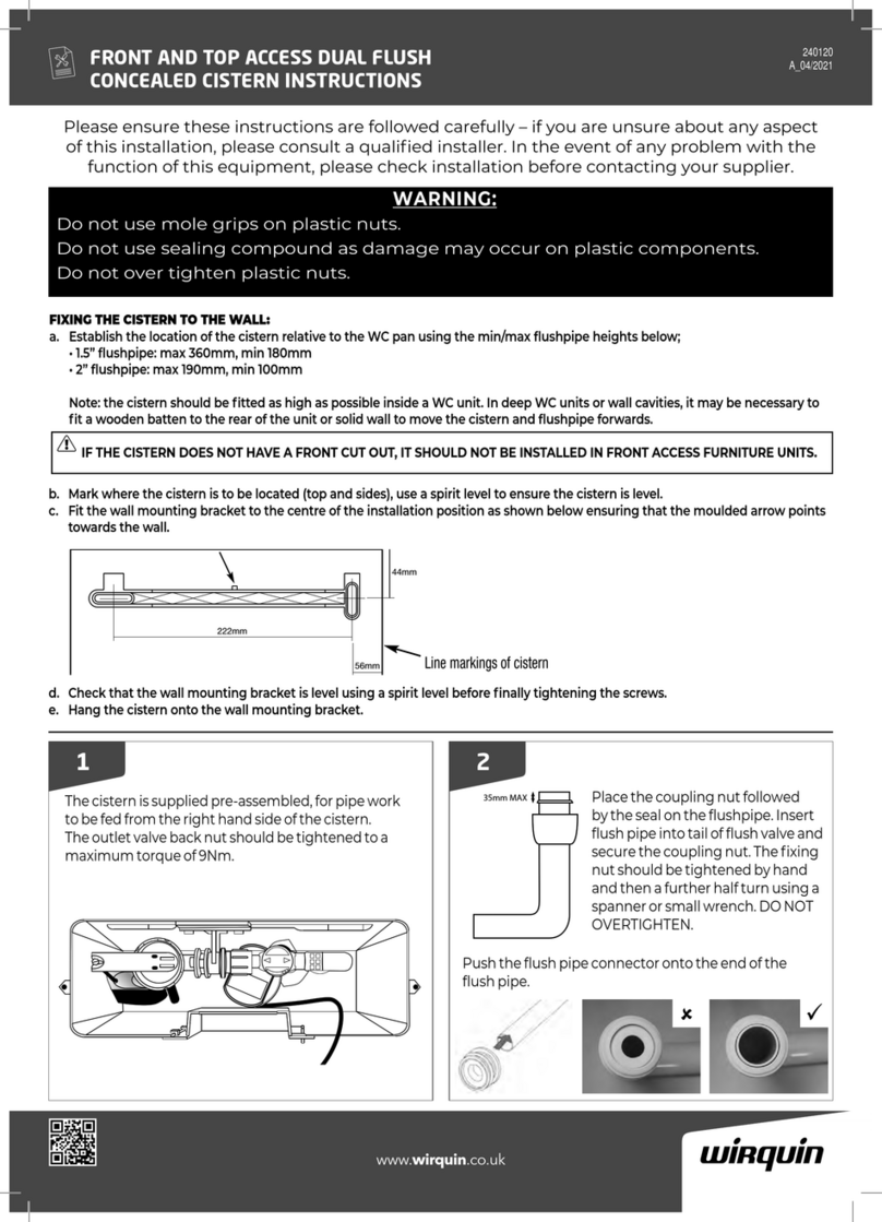 Wirquin Duo Compact Concealed Cistern installation guide