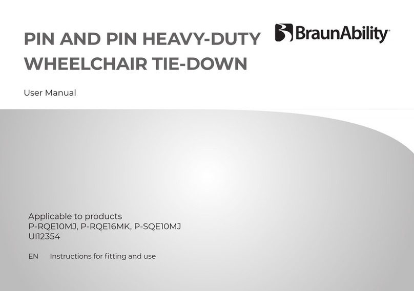 BraunAbility PIN AND PIN HEAVY-DUTY User manual