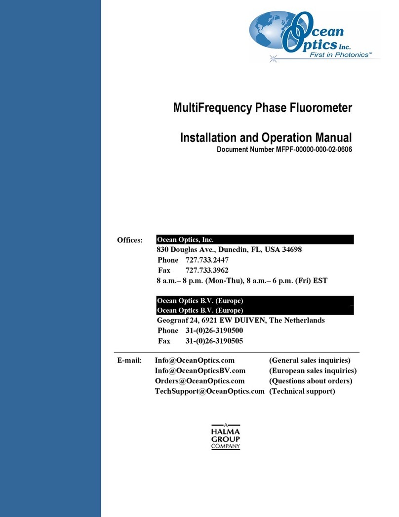 Ocean Optics MFPF100-1 User manual