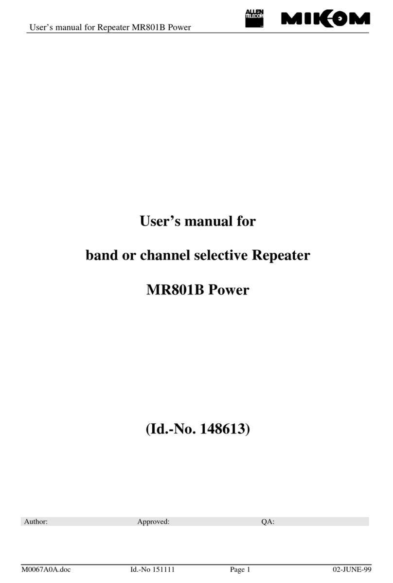 Allen Telecom MIKOM MR801B user manual