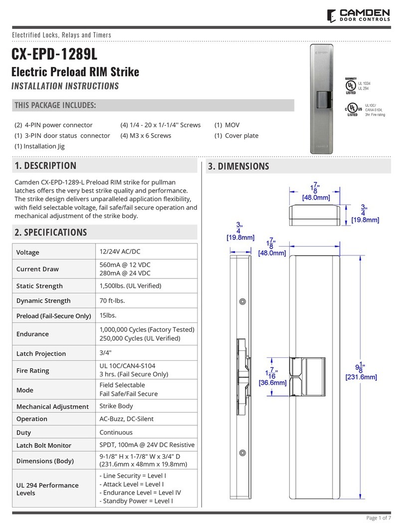 CAMDEN CX-EPD-1289L User manual