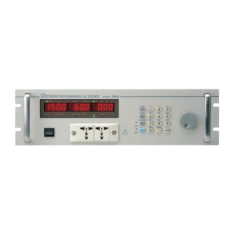 Chroma 6430 Use manual