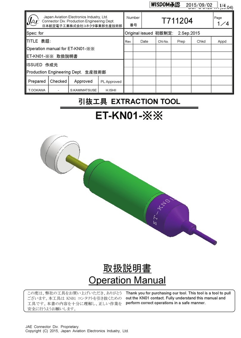 JAE ET-KN01 Series Operation manual