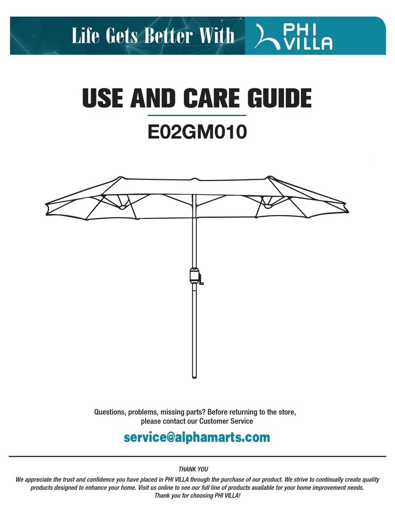 PHI VILLA E02GM010 Use and care guide