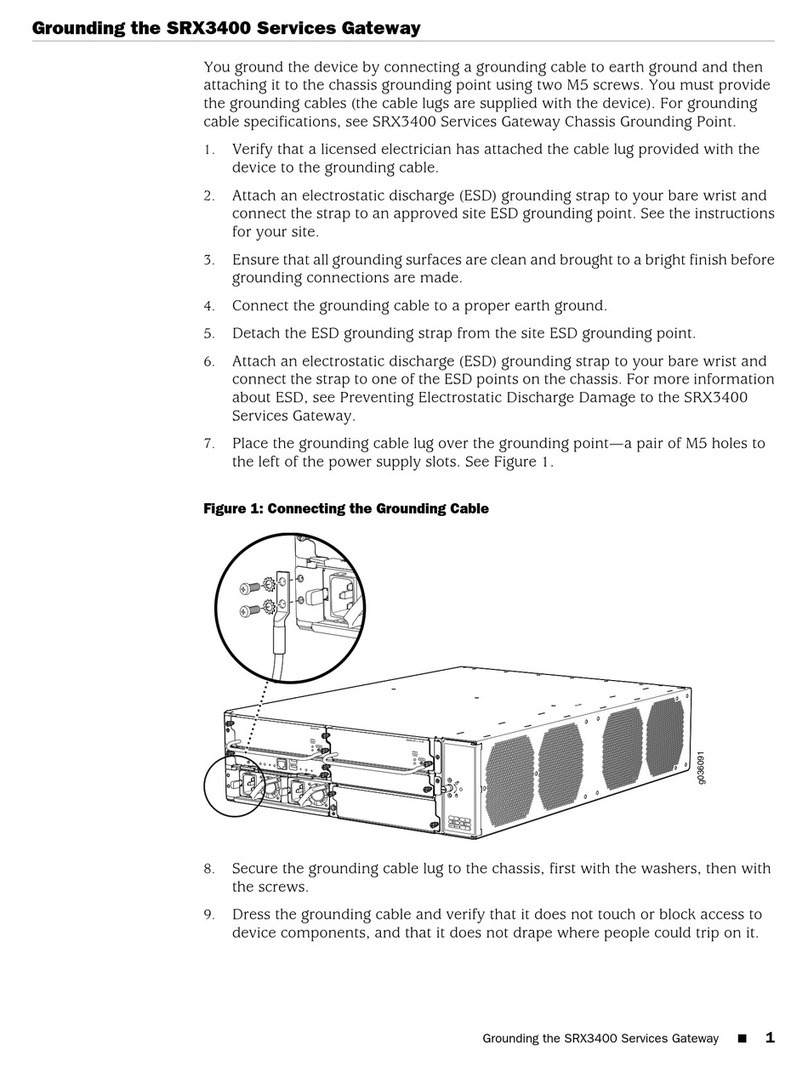 Jupiter SRX3400 Grounding instructions