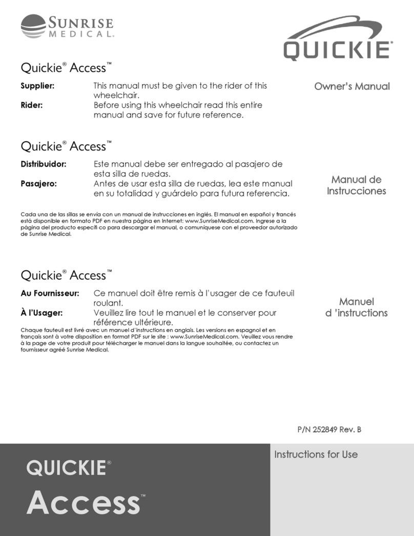 Sunrise Medical QUICKIE ACCESS EIR14 User manual Sunrise Medical QUICKIE ACCESS EIR14 User manual