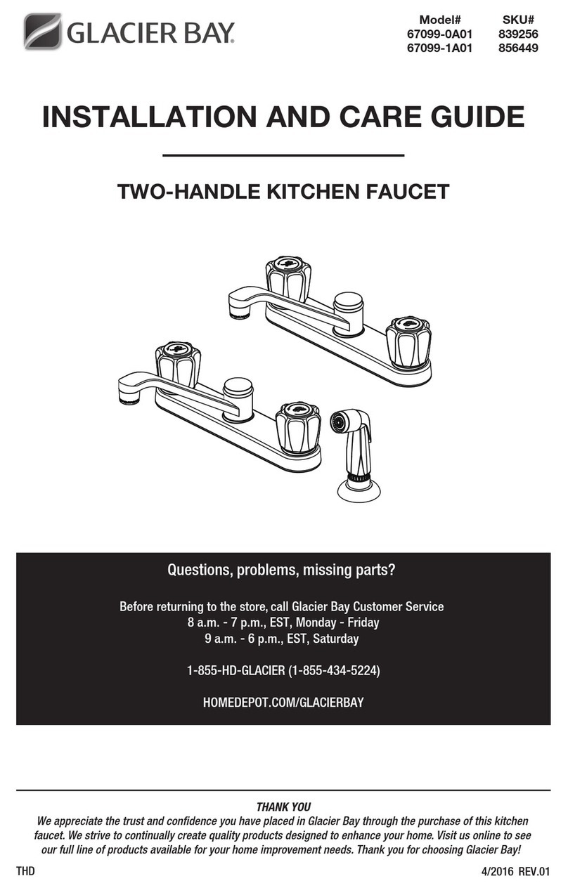 Glacier bay 67099-0A01 Installation and care guide