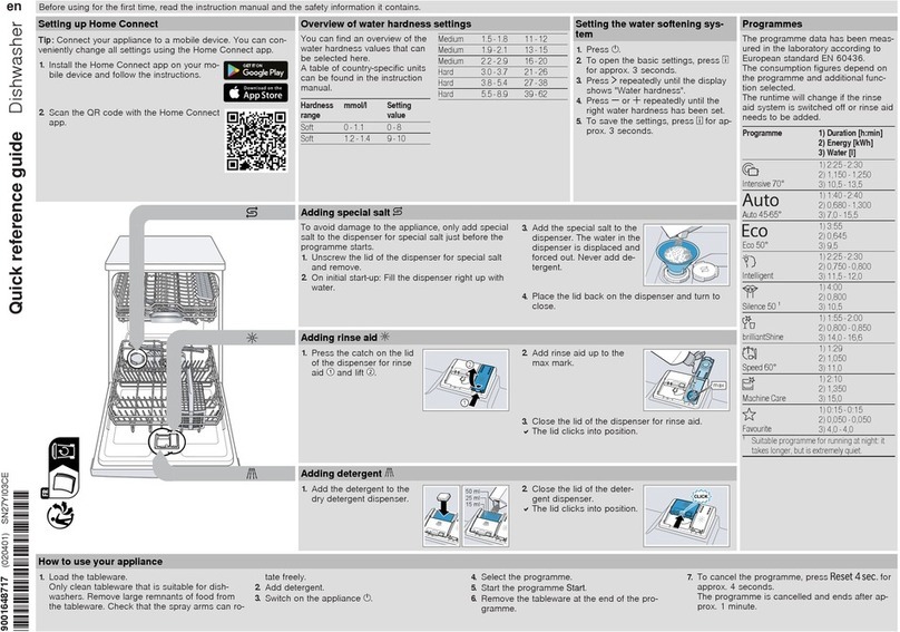 Siemens SN27YI03CE Quick reference guide