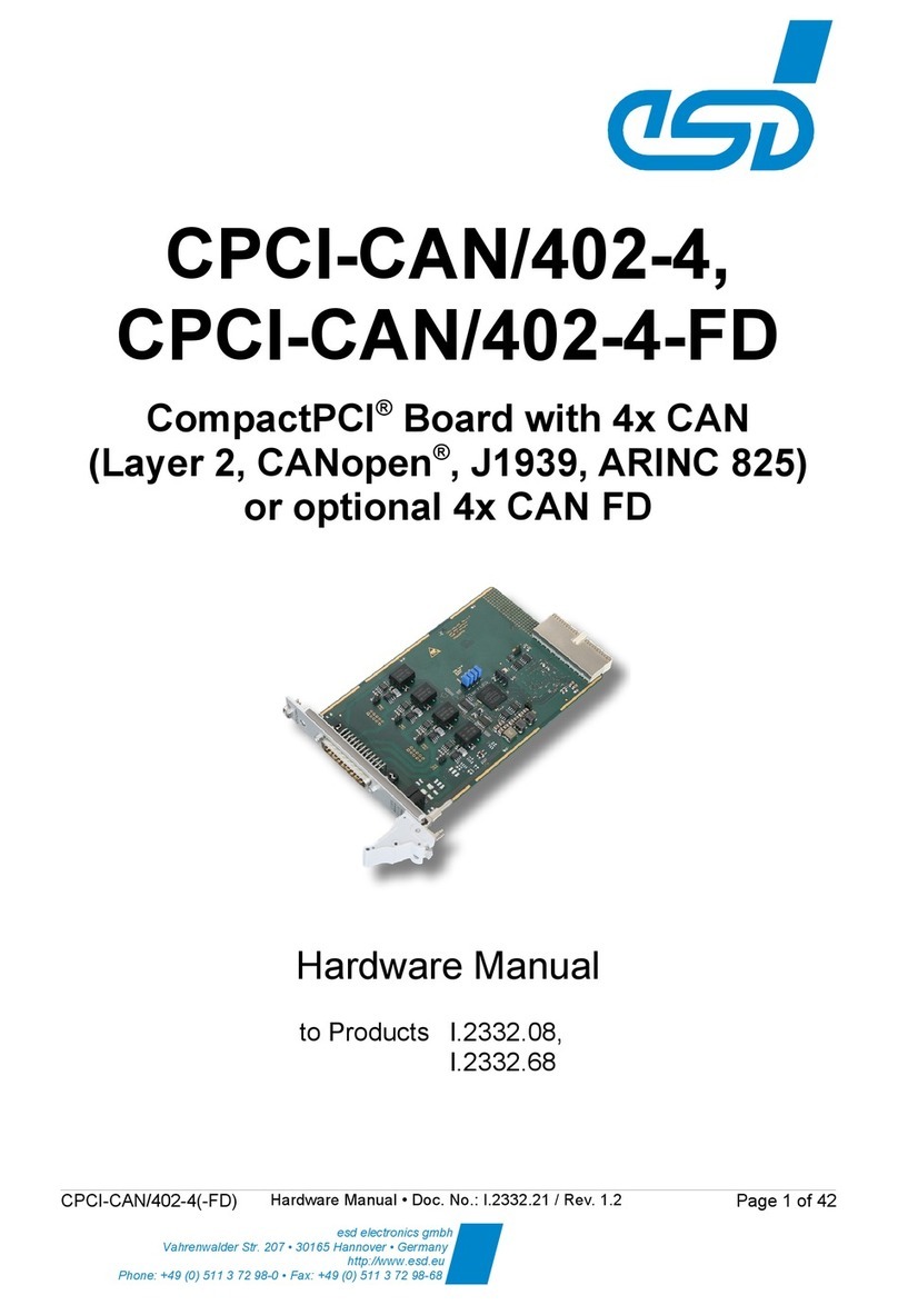 ESD CPCI-CAN/402-4 Hardware manual