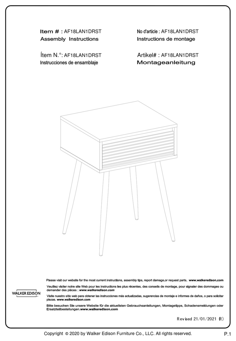 Walker Edison AF18LAN1DRST User manual Walker Edison AF18LAN1DRST User manual