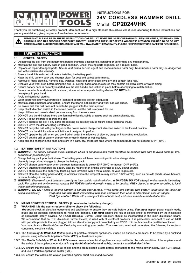 Sealey CP2024VHK User manual