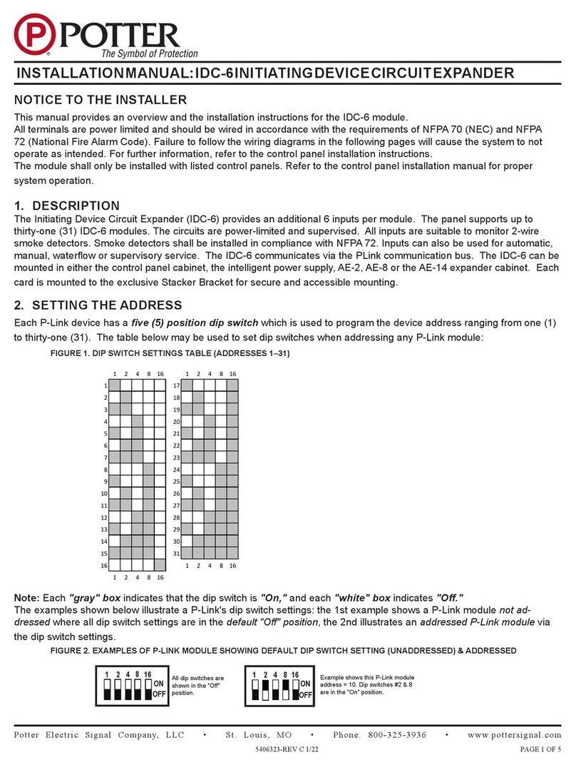 Potter IDC-6 installation manual
