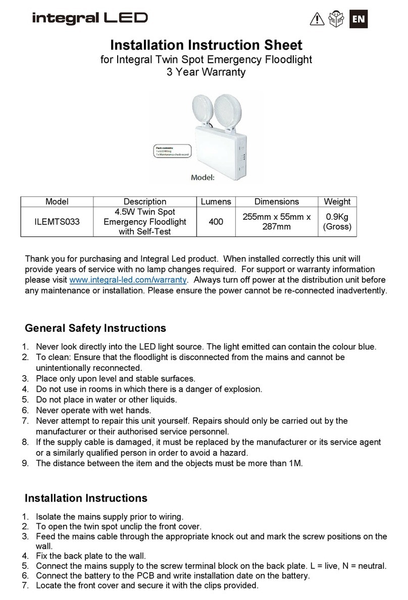 Integral LED ILEMTS033 User manual