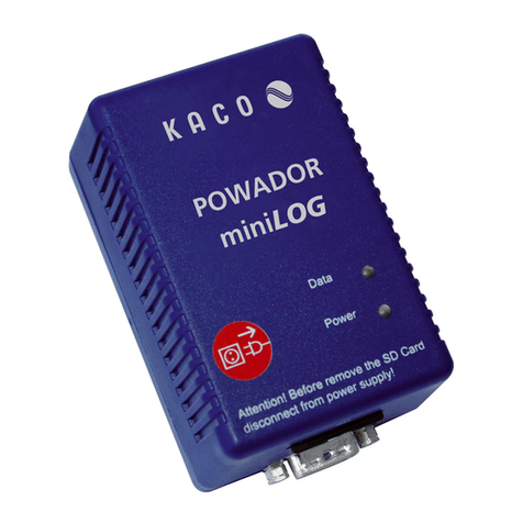 Kaco Powador-miniLOG User manual