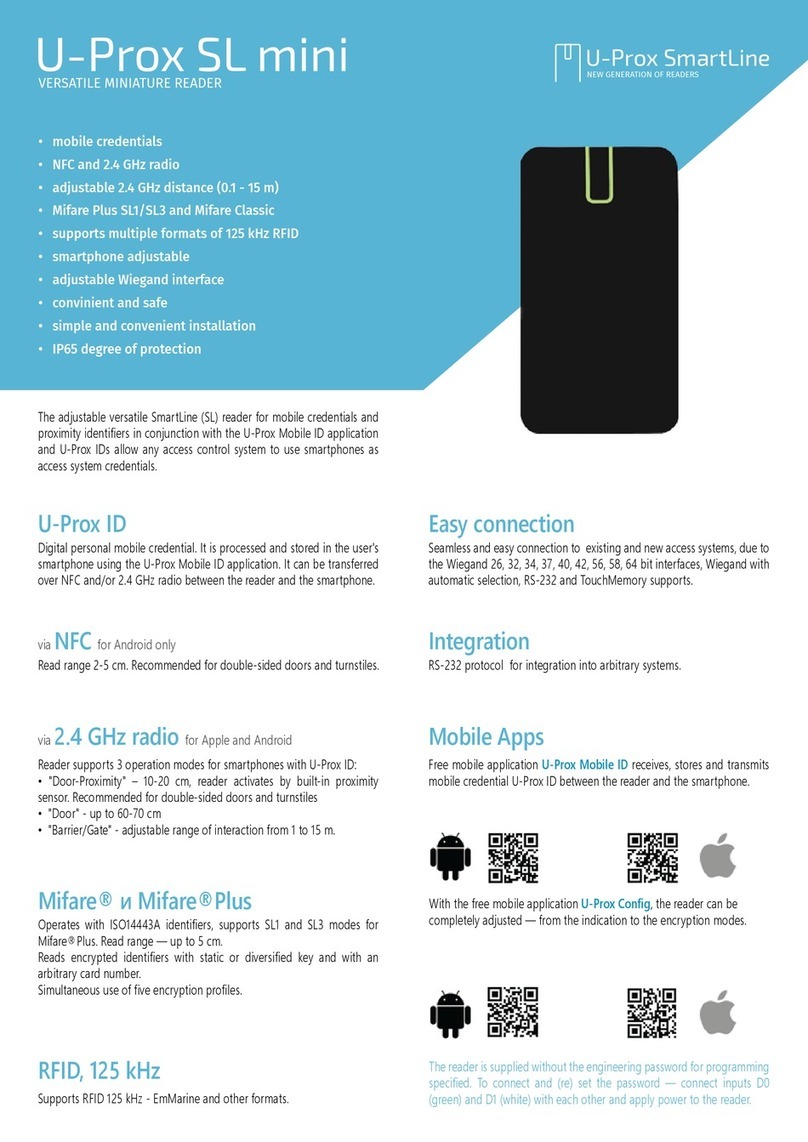 U-Prox SmartLine mini quick start guide