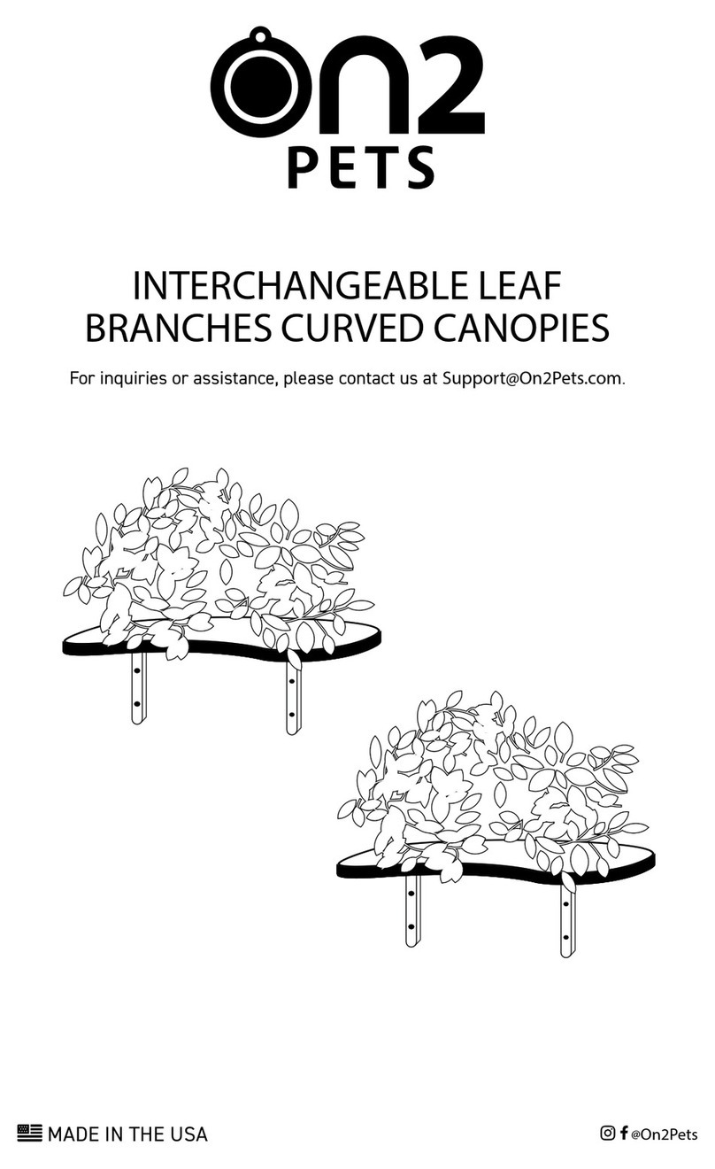 on2 PETS 5 FT. INTERCHANGEABLE LEAF BRANCHES CAT TREE User manual