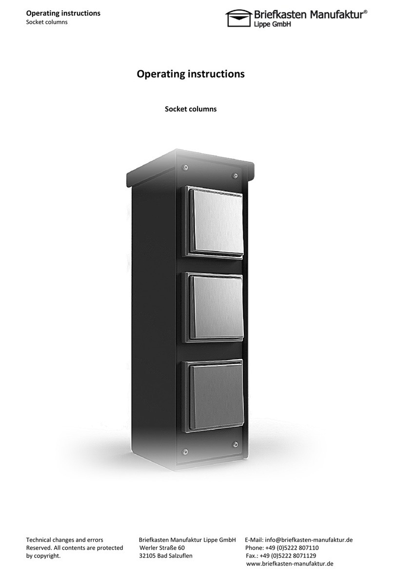 Briefkasten Manufaktur Basic Socket Column operating instructions