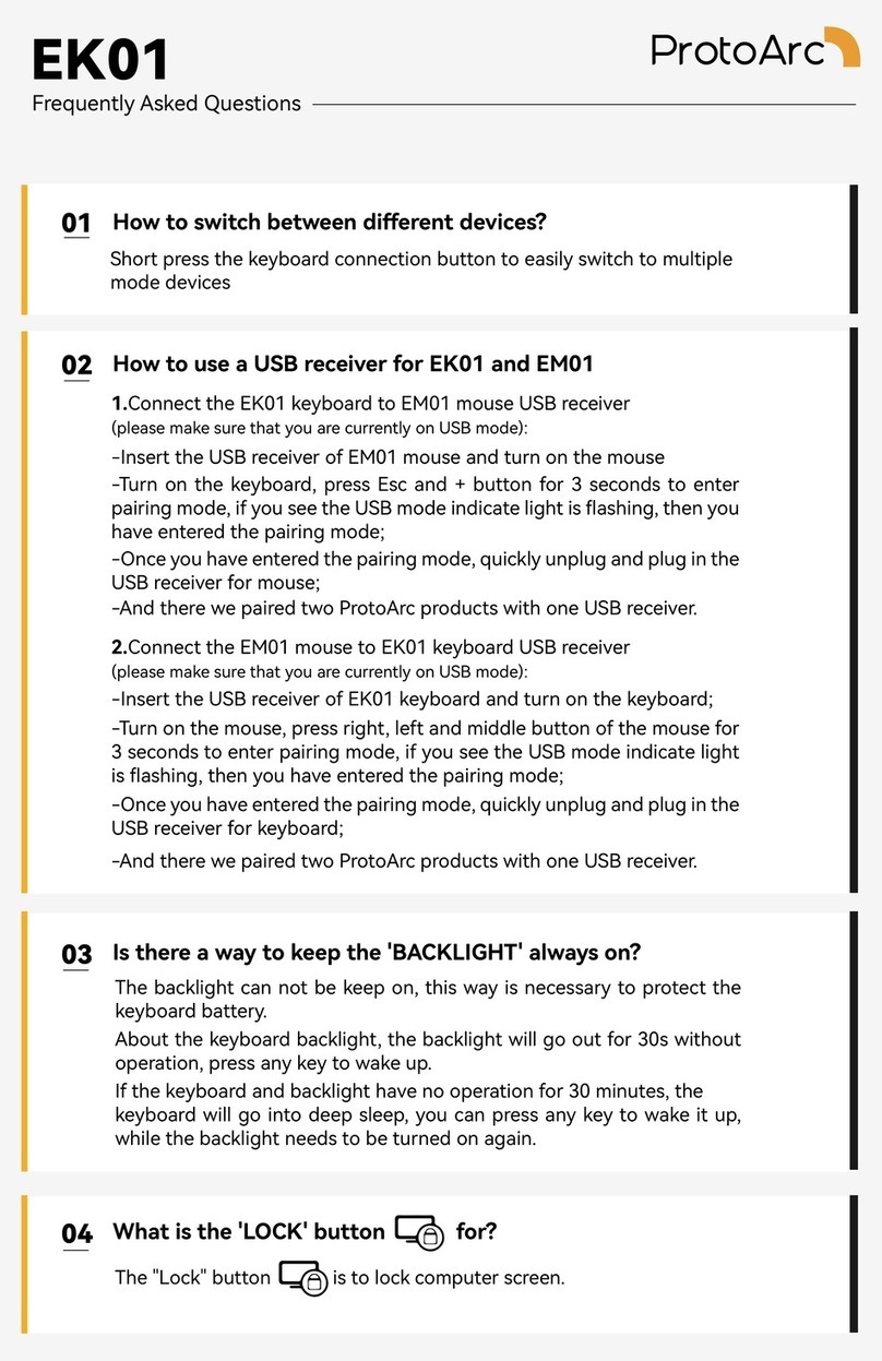 ProtoArc EK01 Frequently asked questions