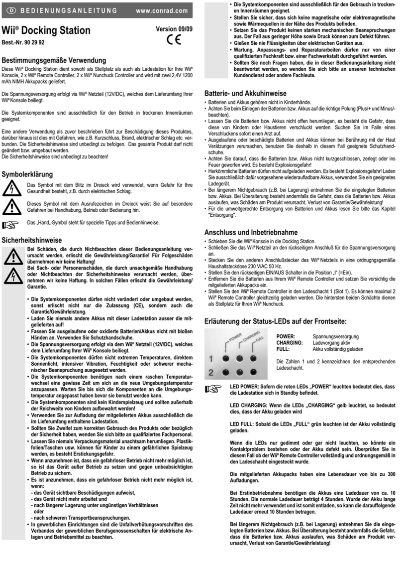 Conrad Wii operating instructions