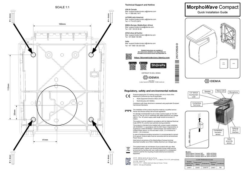 Idemia MorphoWave Compact MD Quick installation guide