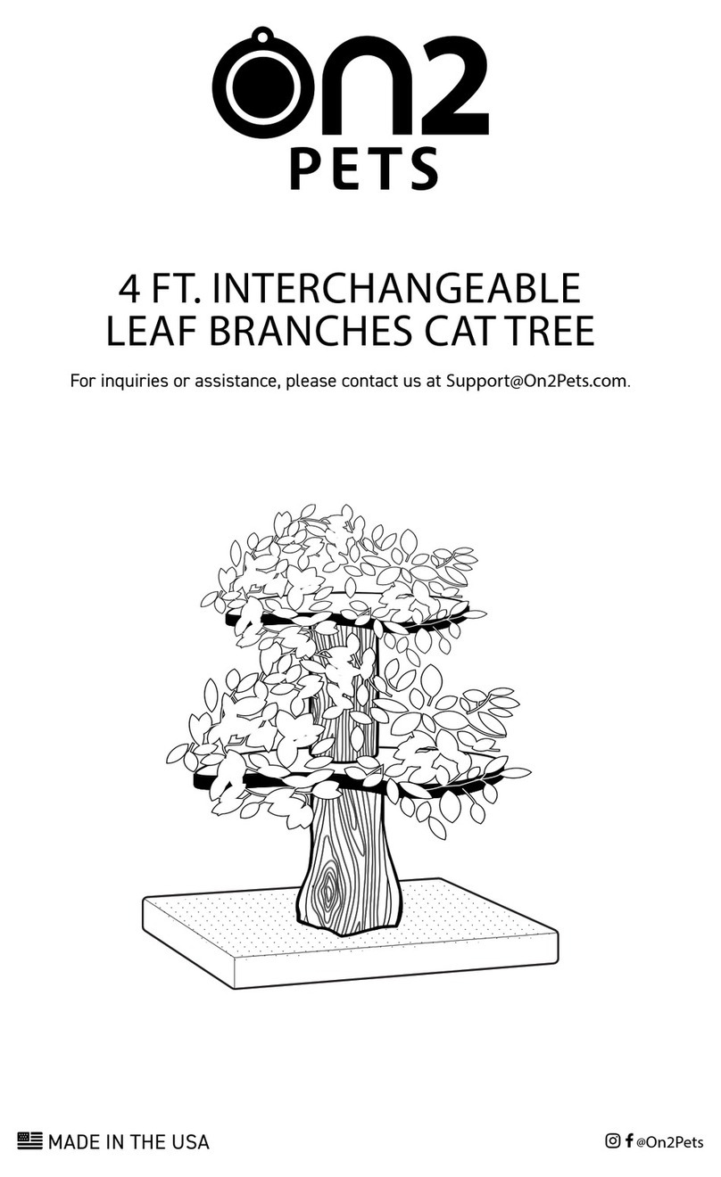 on2 PETS 4 FT. INTERCHANGEABLE LEAF BRANCHES CAT TREE User manual