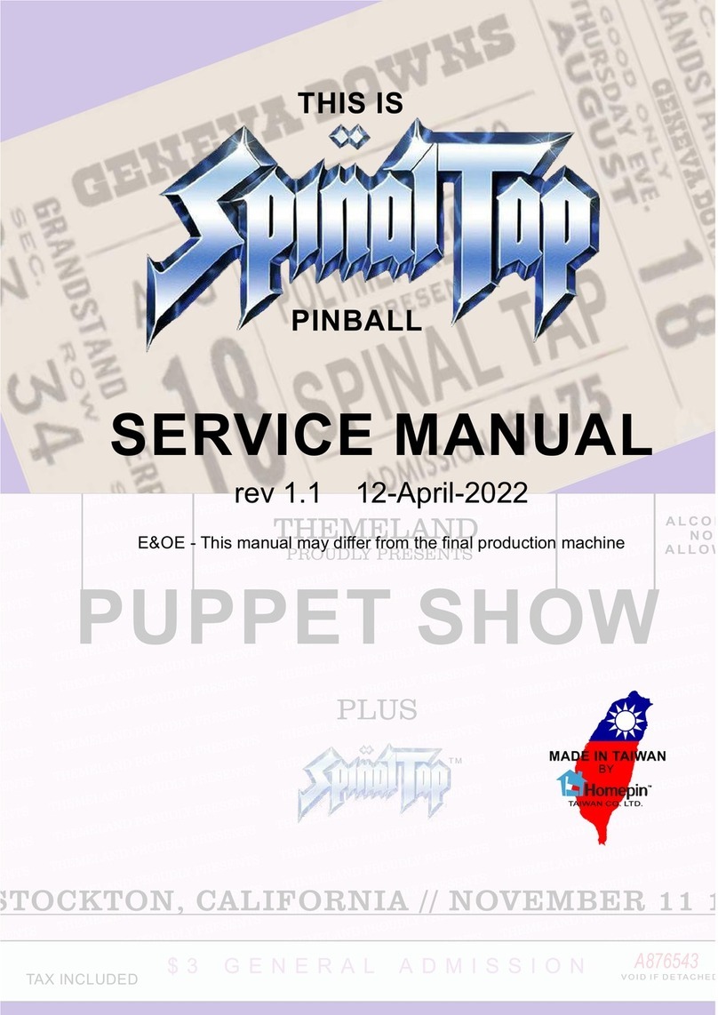 HOMEPIN Spinal Tap Pinball Service manual
