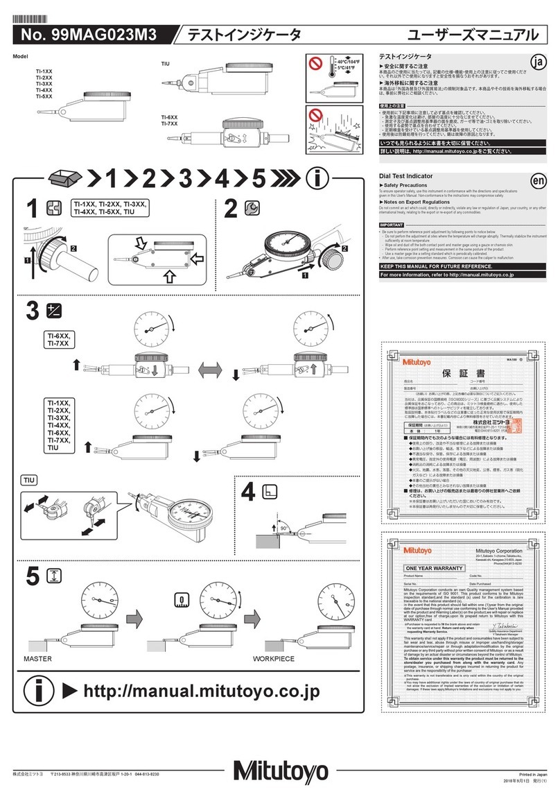 Mitutoyo TI-1XX user manual