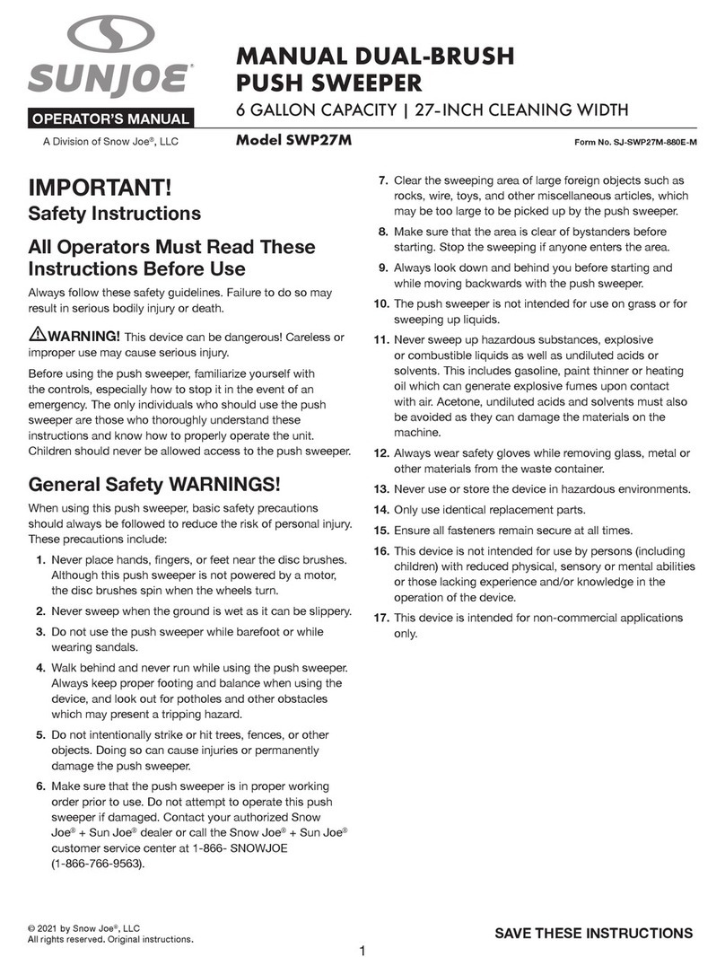 SNOWJOE sunjoe SWP27M User manual