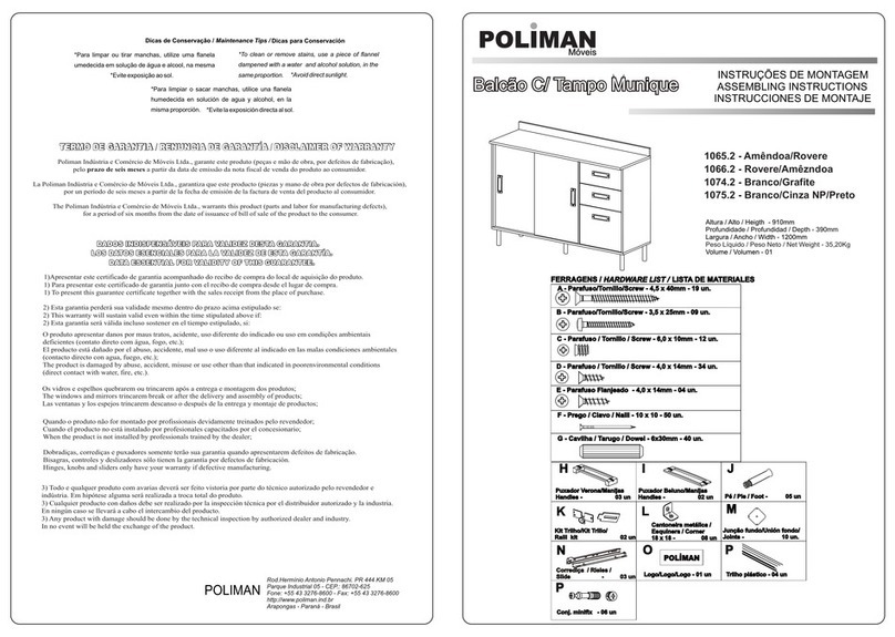 Poliman 1065.2 Assembling instructions Poliman 1065.2 Assembling instructions