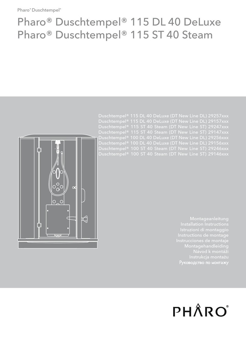 PHARO Duschtempel 115 DL 40 DeLuxe 29257 Series installation instructions