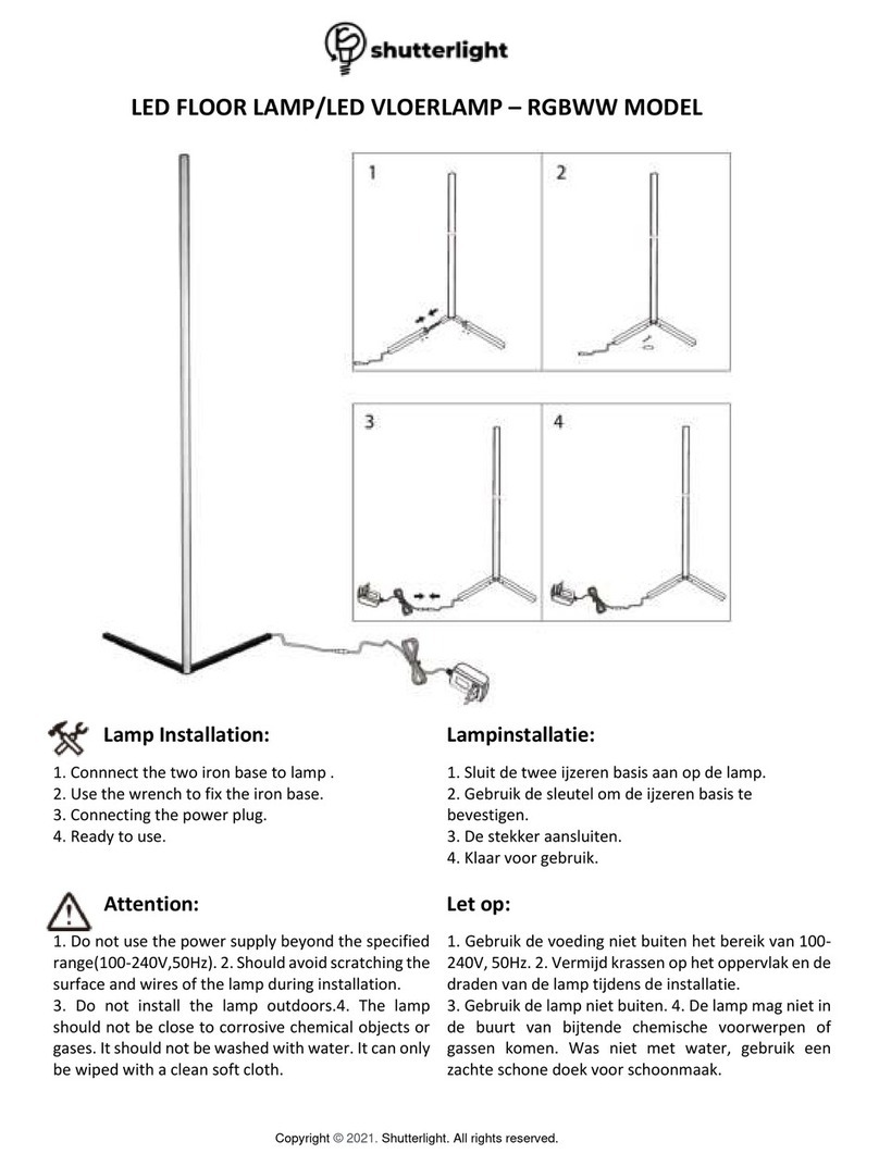 shutterlight RGBWW quick start guide