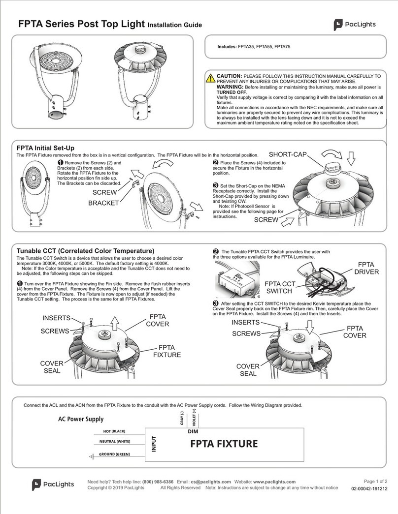 PacLights FPTA Series installation guide