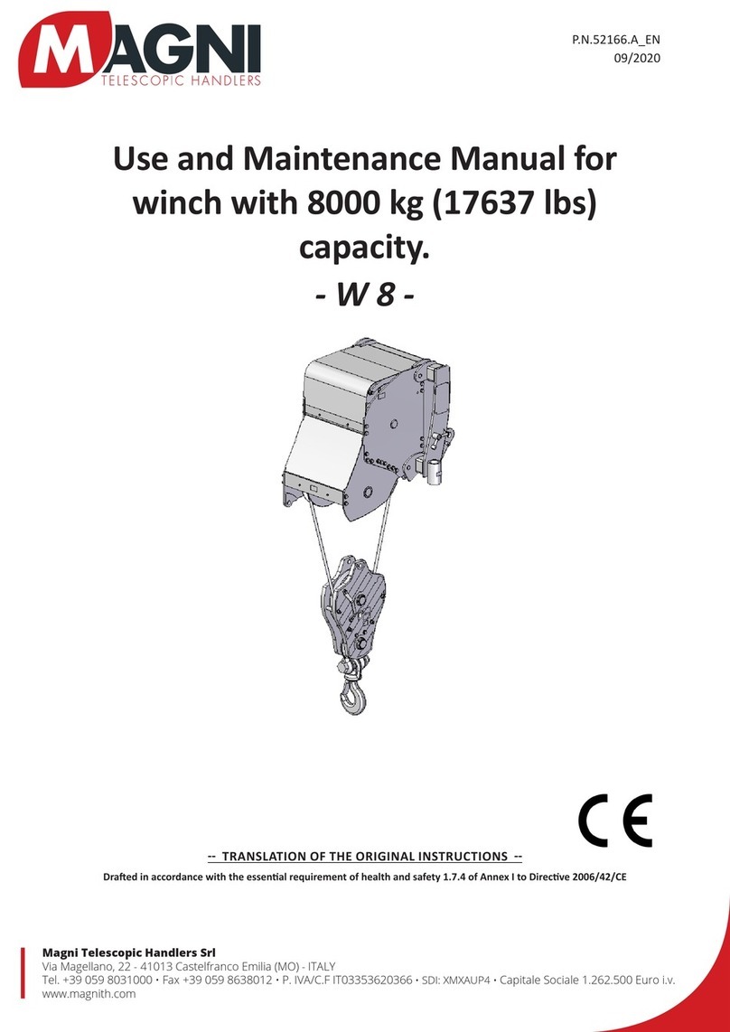 Magni W 8 Use and maintenance manual