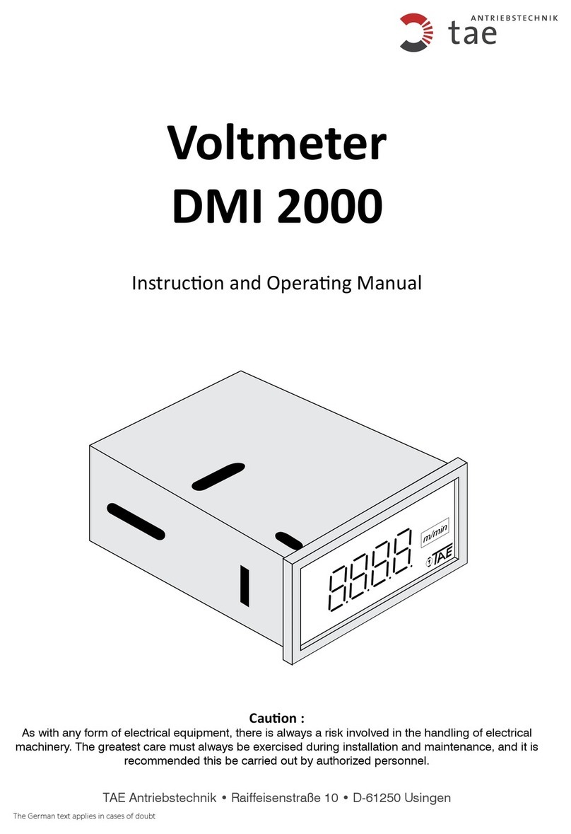 tae DMI 2000 Installation instructions and operating manual