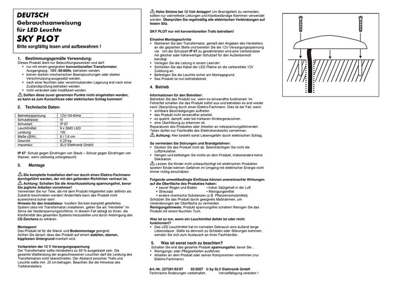 SLV Elektronik SKY PLOT 227391 instruction manual