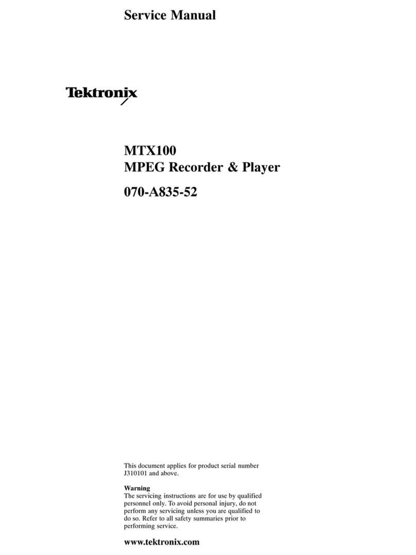 Tektronix MTX100 Service manual