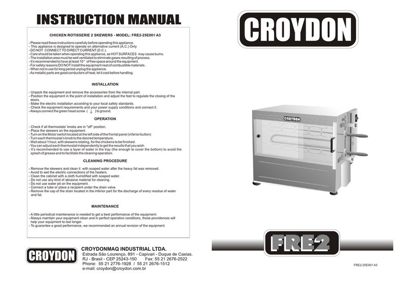 croydon FRE2-25E001 A3 instruction manual