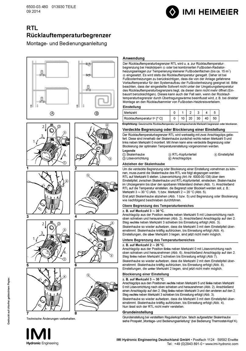 Imi Heimeier RTL Installation and operating instructions Imi Heimeier RTL Installation and operating instructions