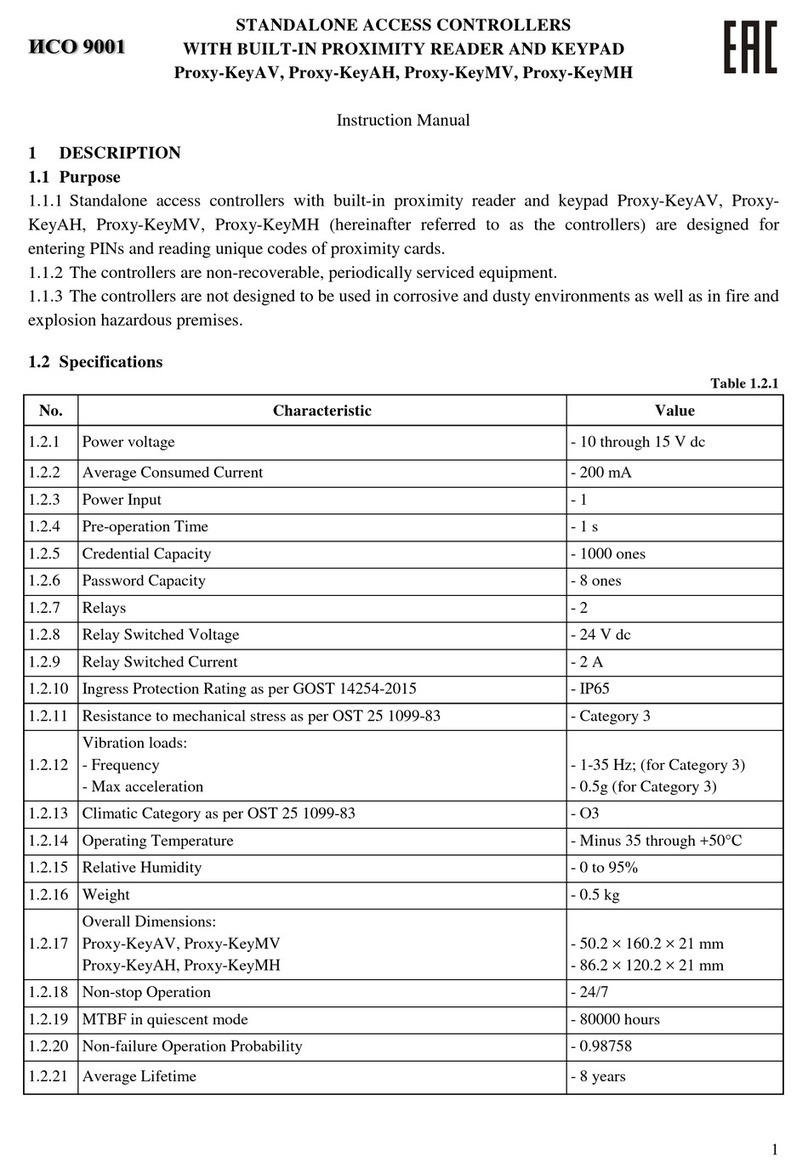 bolid Proxy-KeyAV instruction manual