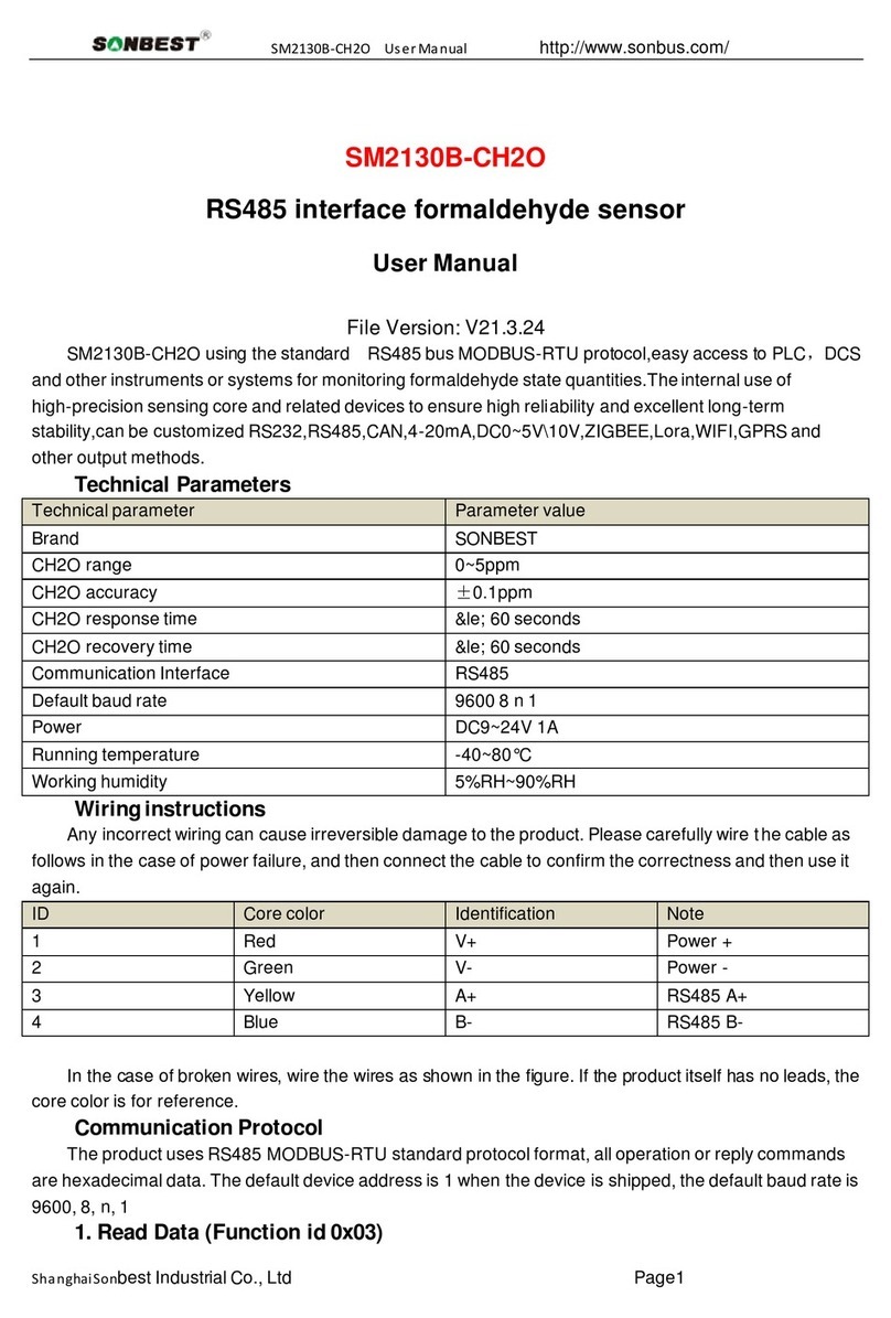 SONBEST SM2130B-CH2O User manual
