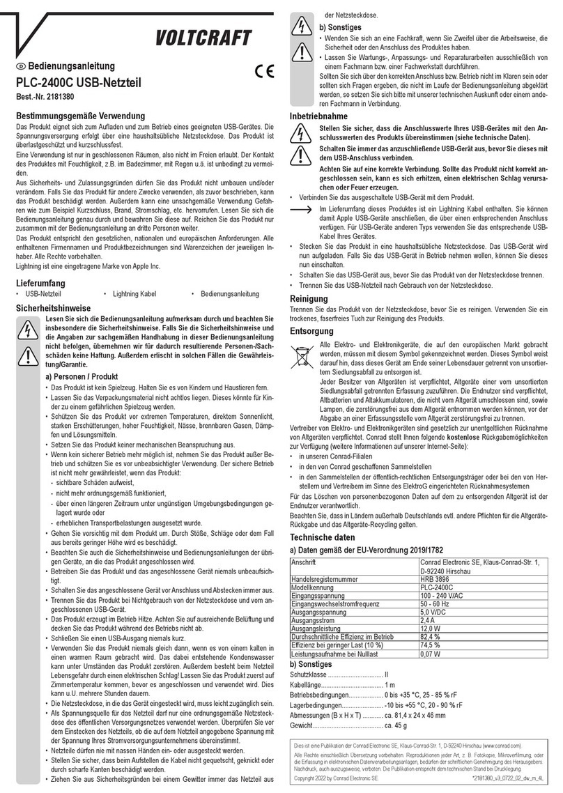 VOLTCRAFT PLC-2400C User manual