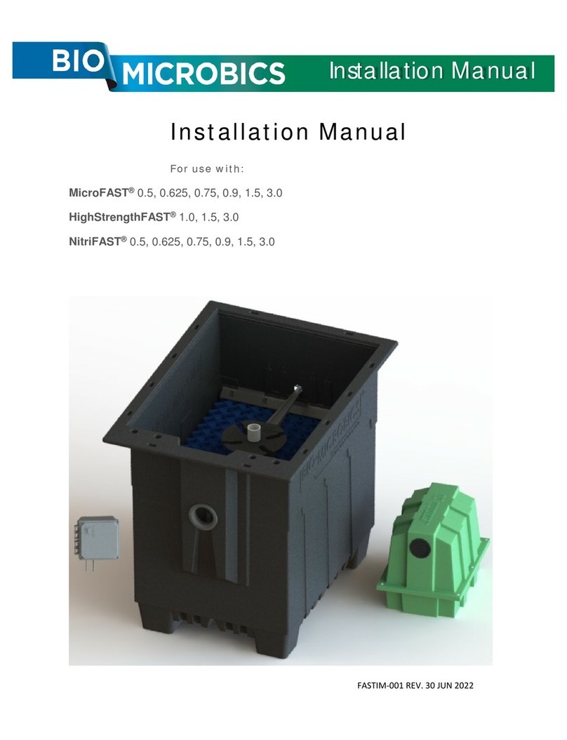 BIO-MICROBICS MicroFAST 0.5 installation manual