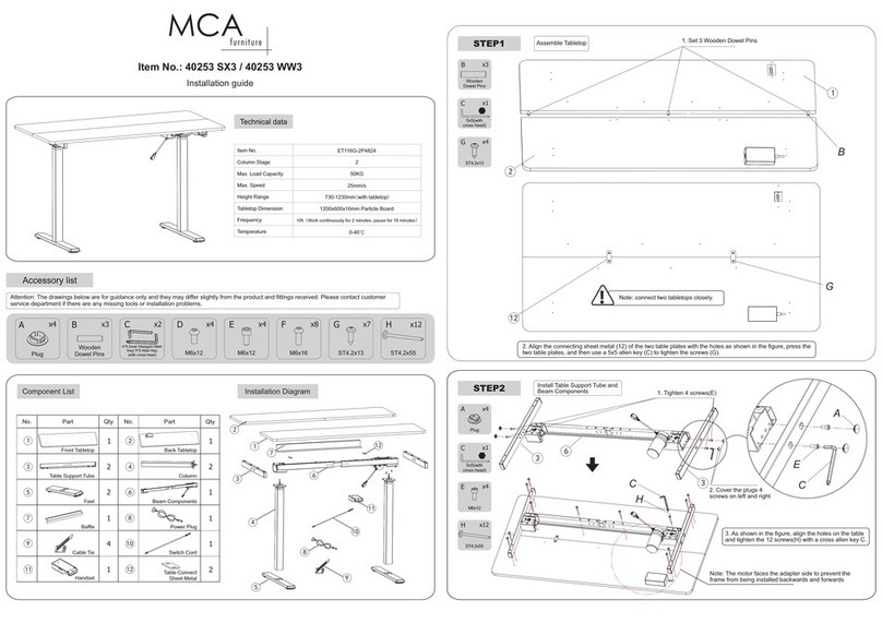 MCA furniture Nakuru 40253 SX3 installation guide