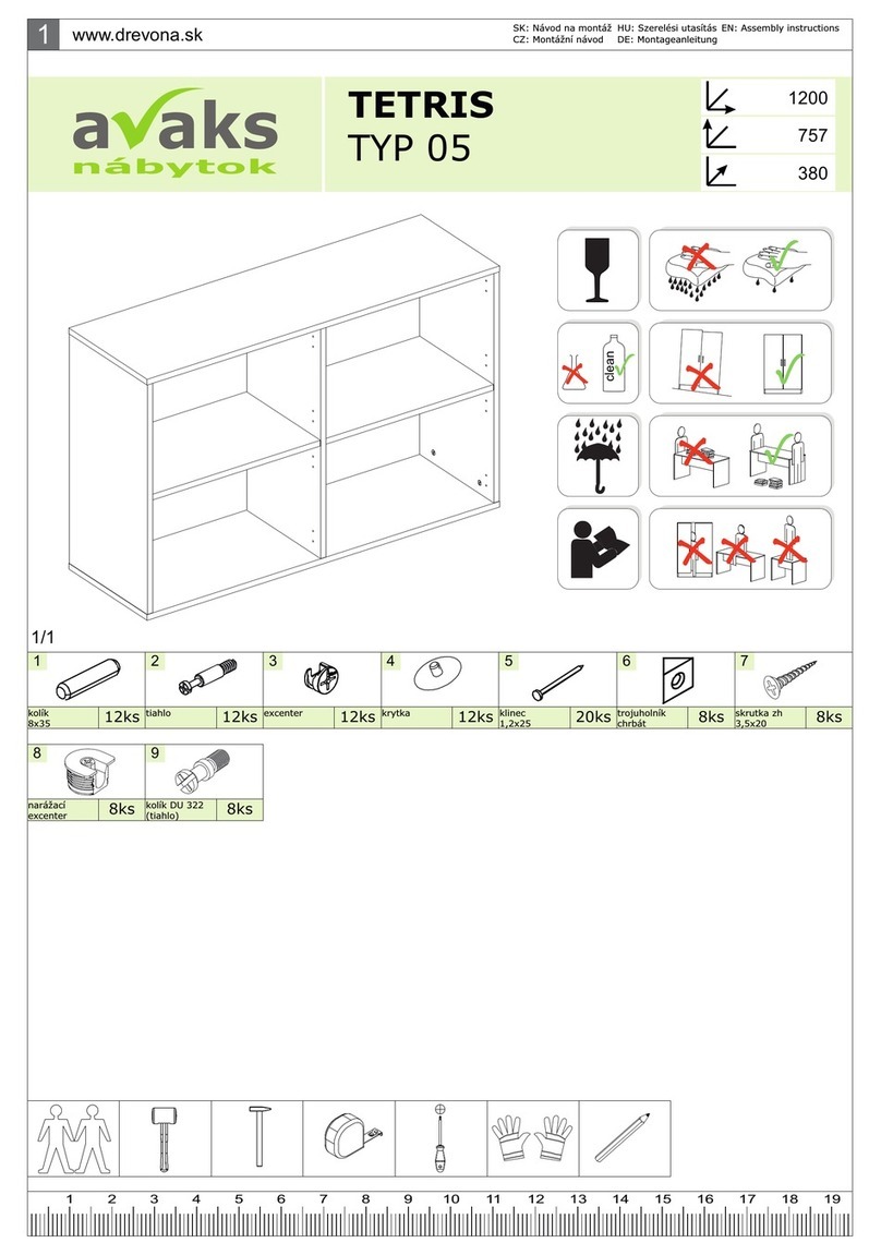 avaks nabytok TETRIS TYP 05 User manual avaks nabytok TETRIS TYP 05 User manual
