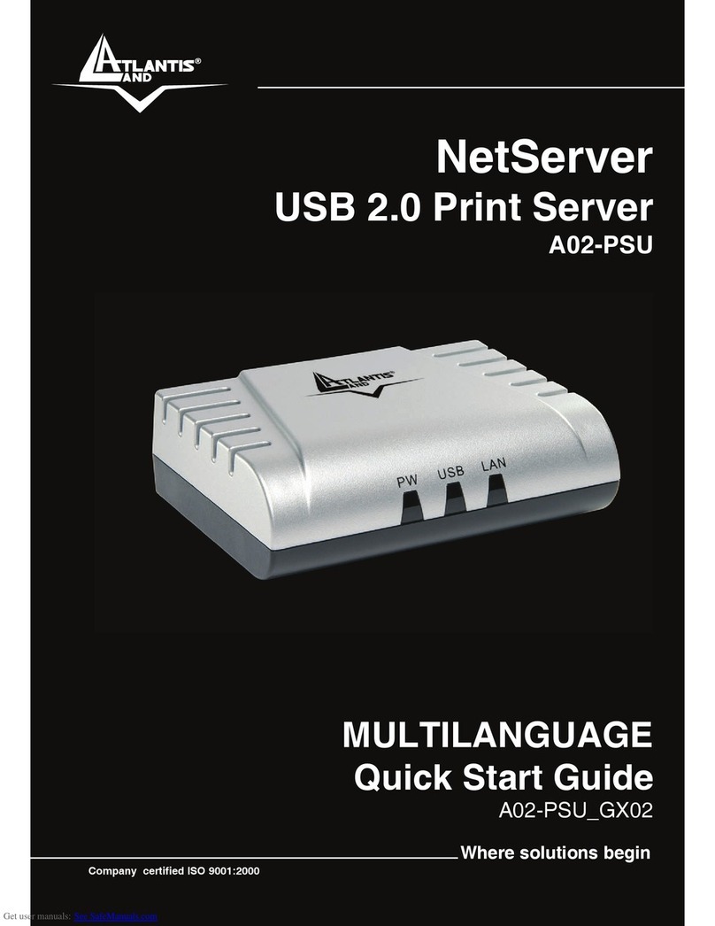 Atlantis Land NetServer A02-PSU quick start guide