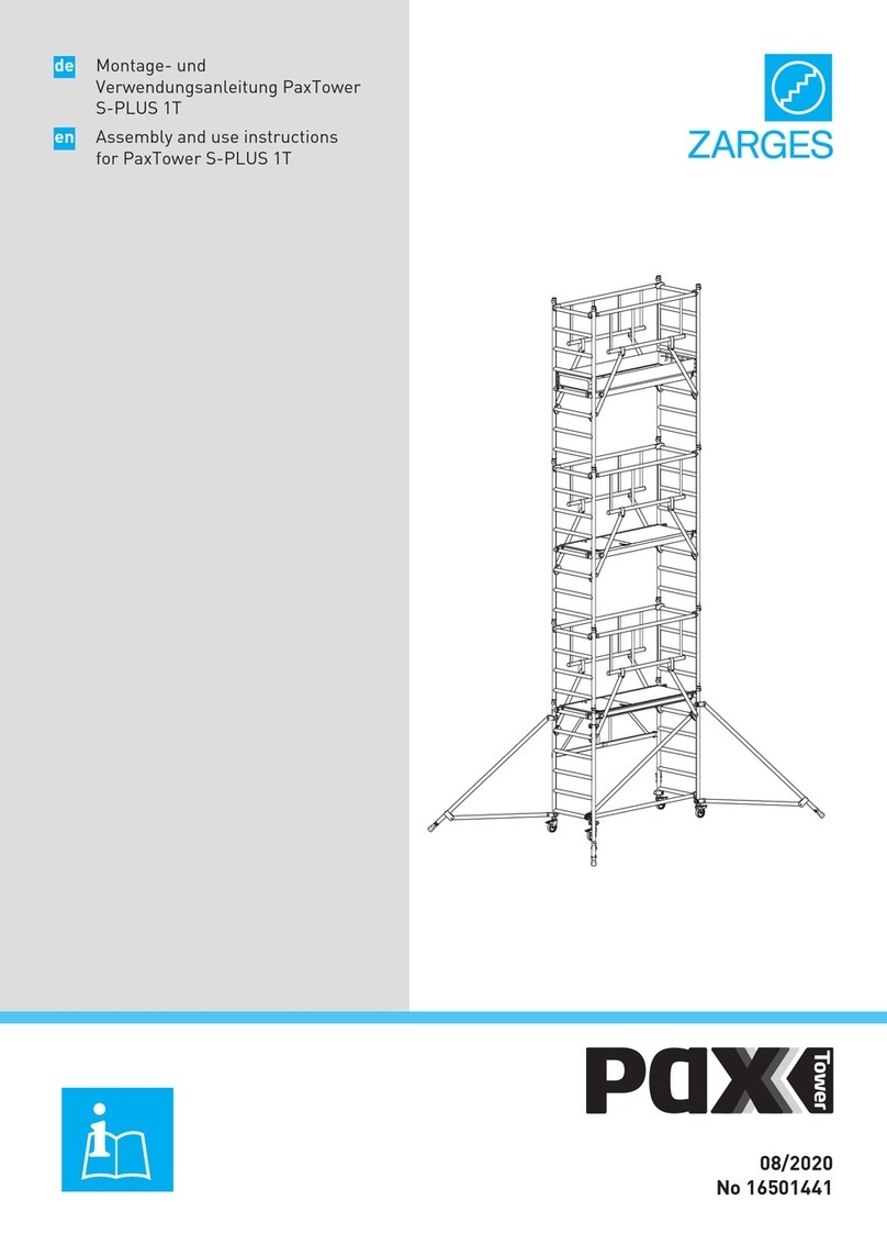 zarges PaxTower S-PLUS 1T Assembly and use instructions