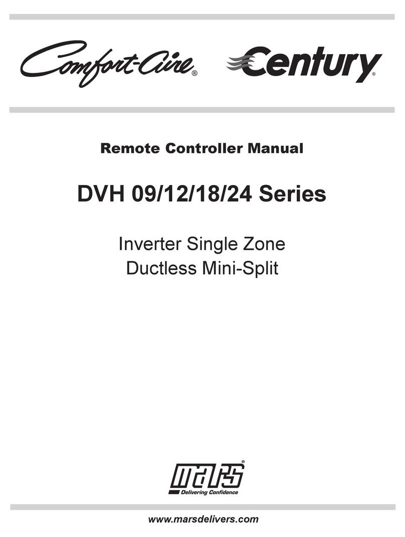 Mars Comfort-Aire Century DVH 09 Series manual