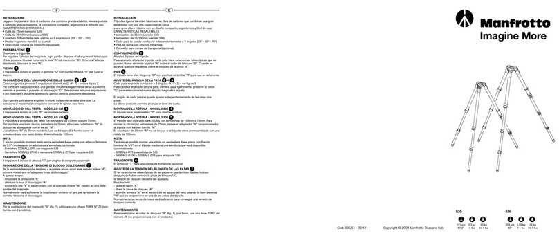 Manfrotto 535 User manual