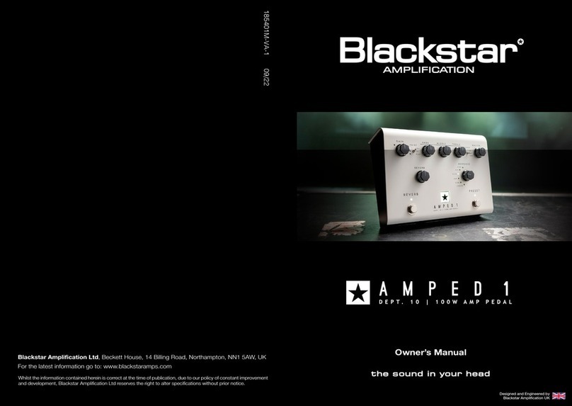 Blackstar Amplification AMPED Series owner's manual
